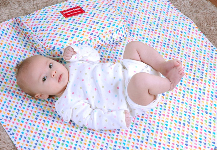 Portable Baby Mat With Latex Pillow Made in Korea